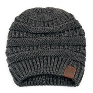 Charcoal knit beanie